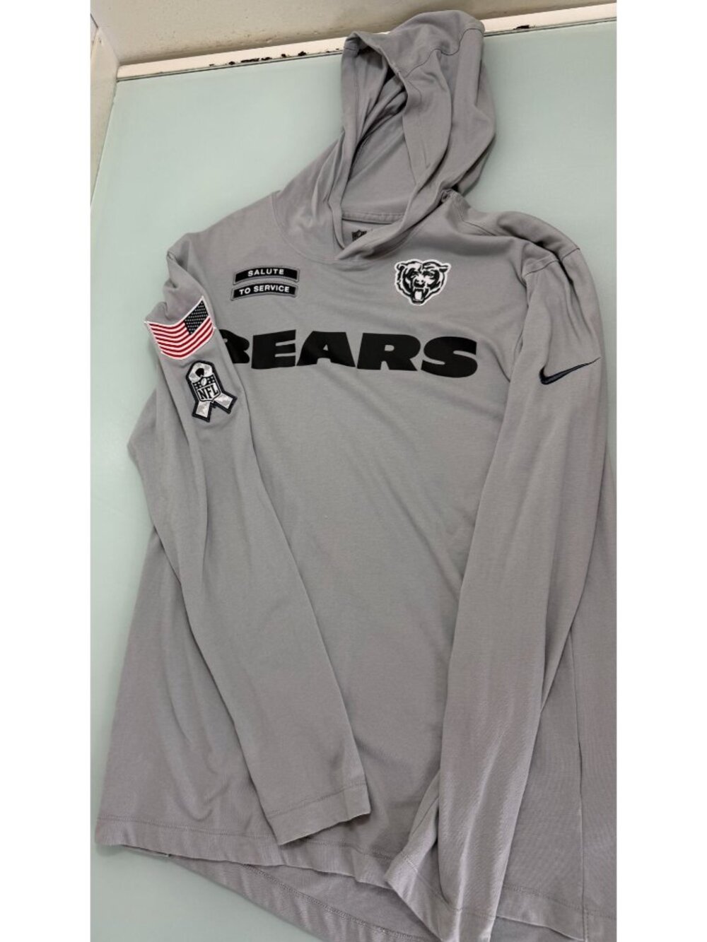 Chicago Bears Nike Hoodie Shirt Mens S "Salute To Service" NFL Football Dri Fit
